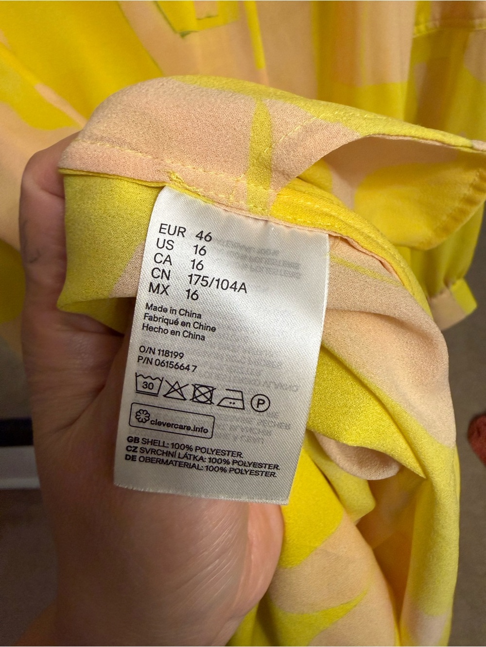 H&M Studio Yellow and Peach Abstract Blouse - Picture 6 of 6